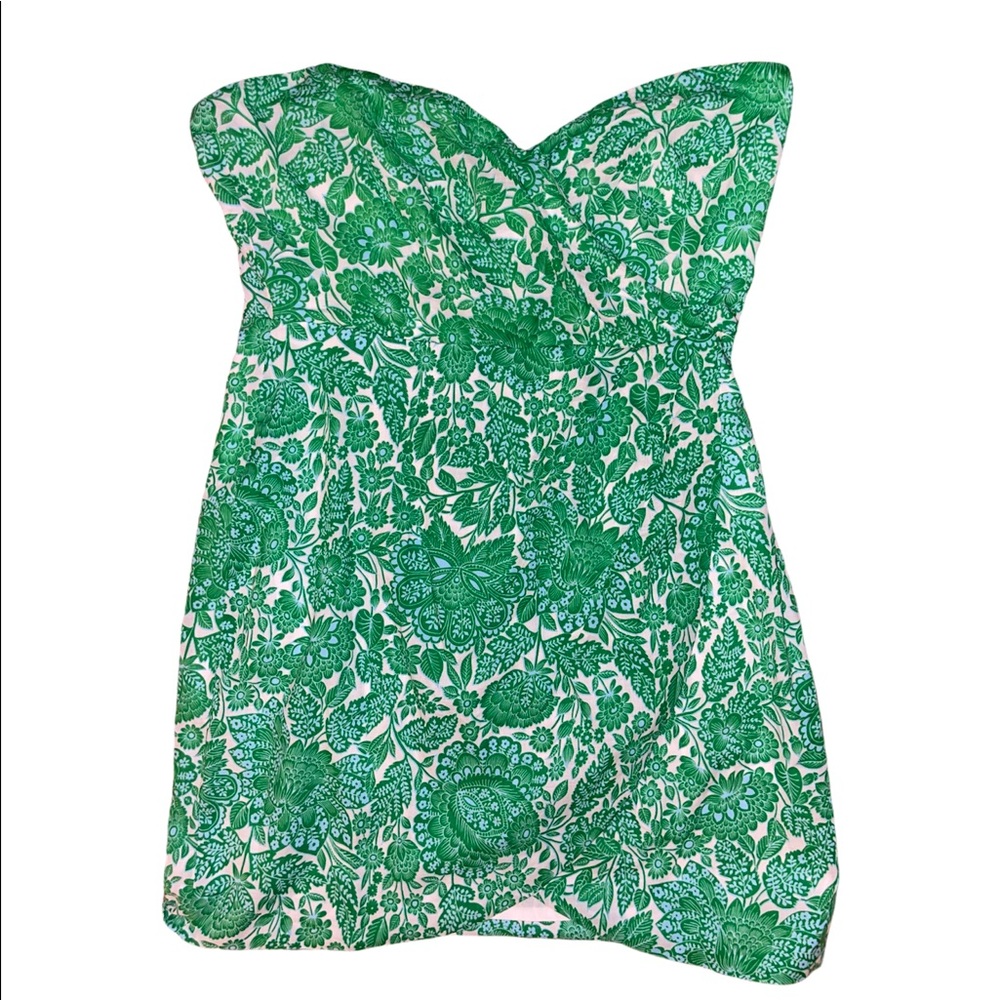 Olivaceous Strapless Dress